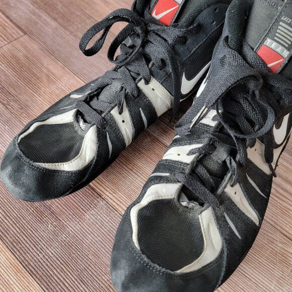 Nike Speed Sweep VI Wrestling Shoes Sneakers 313612-011 Black White Mens Size 13 - Picture 6 of 16